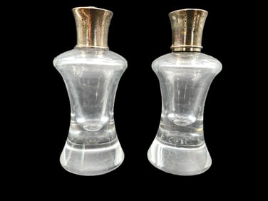 VTG SALT & PEPPER SHAKER STERLING TOP
