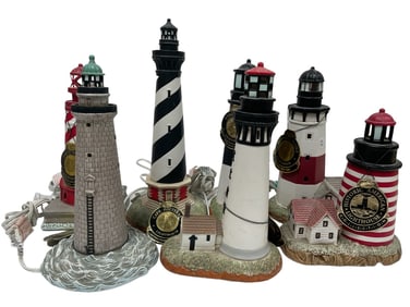 HISTORIC AMERIACAN LIGHTHOUSE FIGURINES COLLECTION