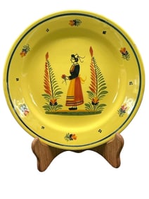 HENRIOT KIMPER HAND PAINTED PLATE FRANCE