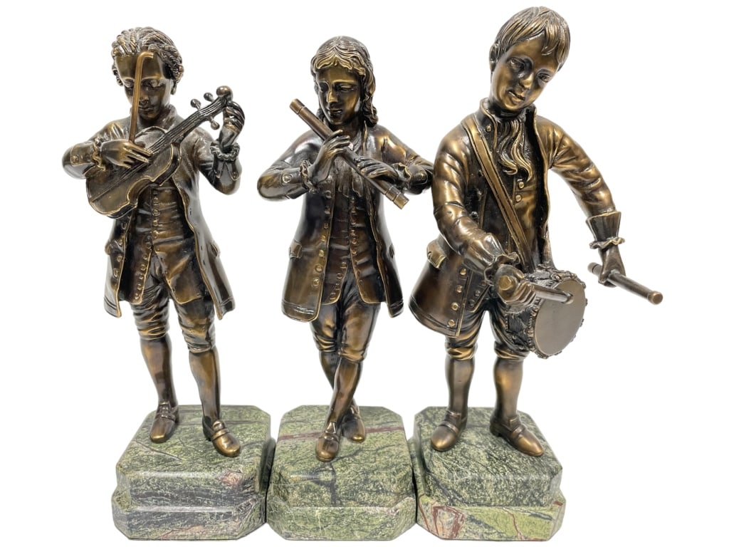 3 BRONZE MUSICIAN SCULPTURE COLLECTION 10" (1 of 5)