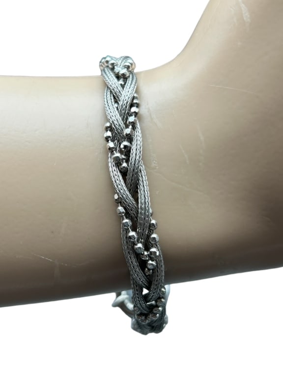 STERLING SILVER INTRICATE BRACELET APROX 7" (1 of 4)