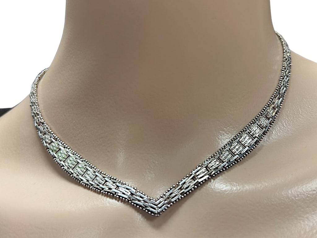 VTG ITALIAN STERLING SILVER NECKLACE (1 of 3)