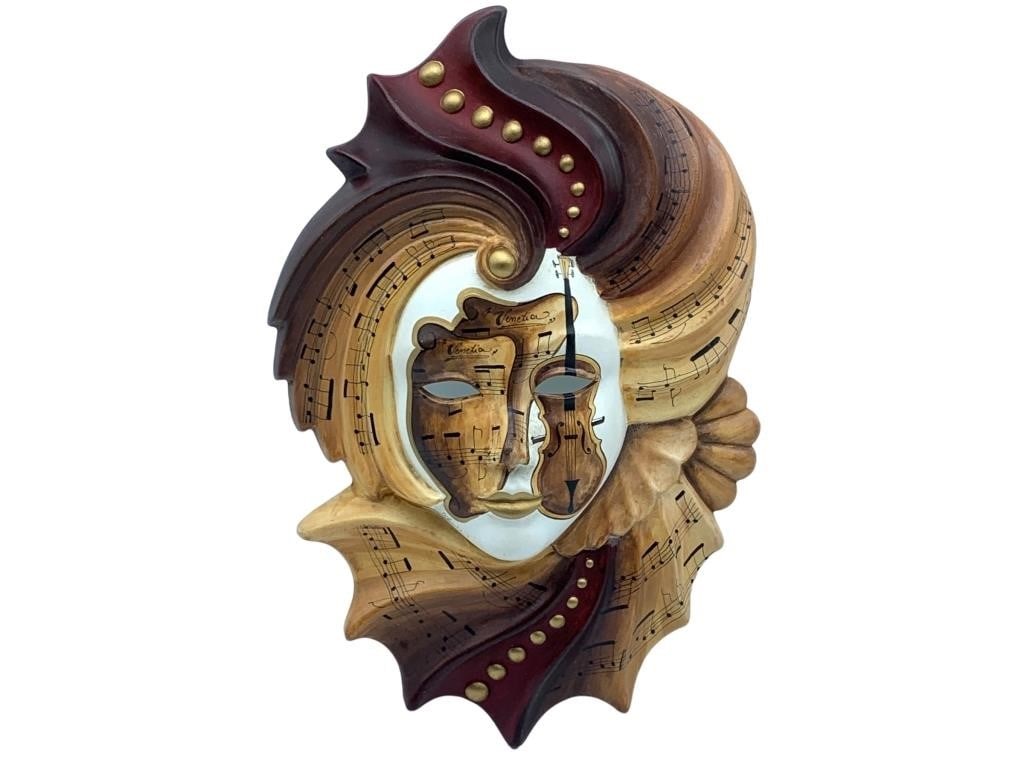 VTG BERTONCELLO STYLE CERAMIC MASQUERADE MASK (1 of 5)