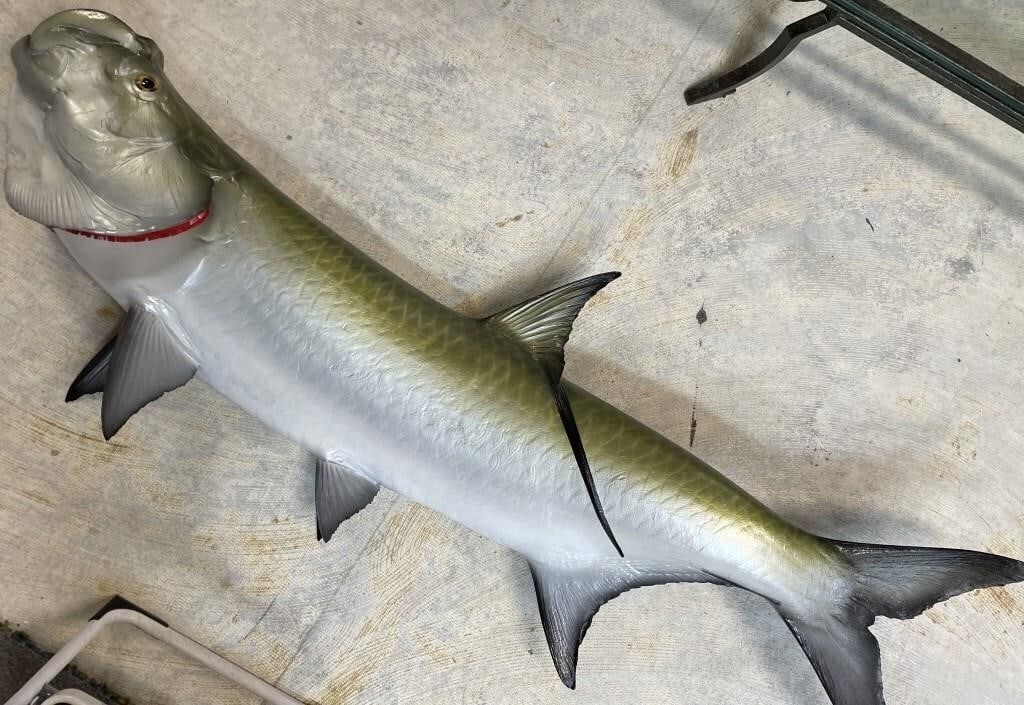LARGE LIFELIKE TARPON FISH WALL MOUNT (1 of 2)