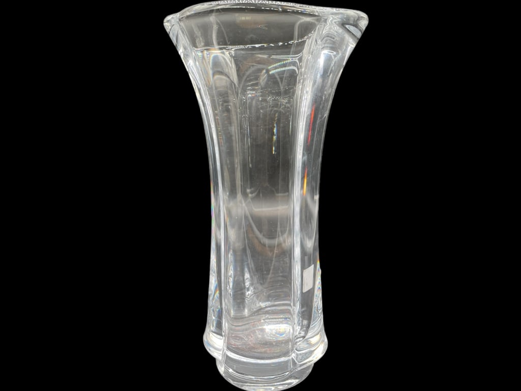 LARGE VINTAGE CLEAR GLASS VASE 13" (1 of 4)