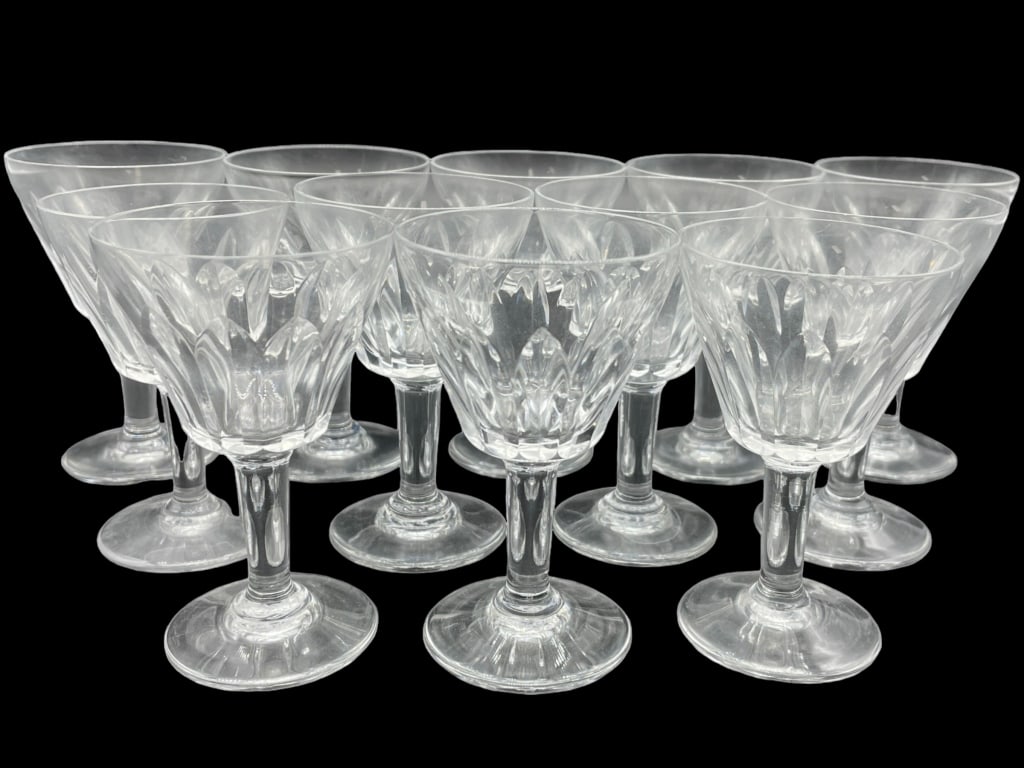 LOT OF 12 BACCARAT CRYSTAL SHERRY GLASS (1 of 4)