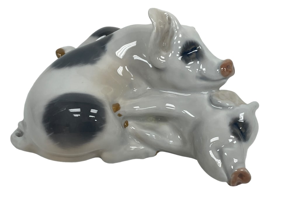 VINTAGE ROYAL COPENHAGEN DENMARK PORCELAIN PIGS (1 of 2)
