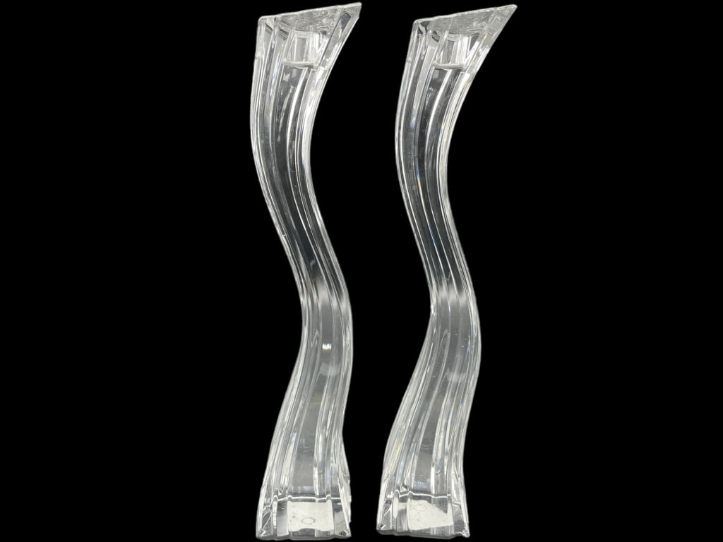 BOHEMIA CRYSTAL CANDLE HOLDER SET (1 of 5)