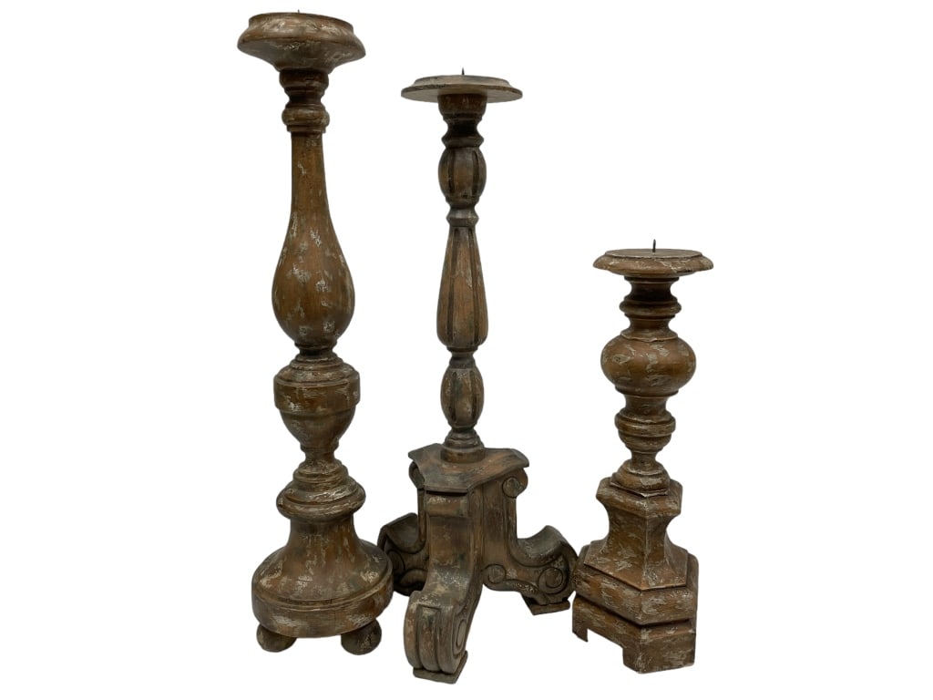 AIDAN GRAVE SET OF 3 BROWN CANDLE HOLDERS (1 of 7)