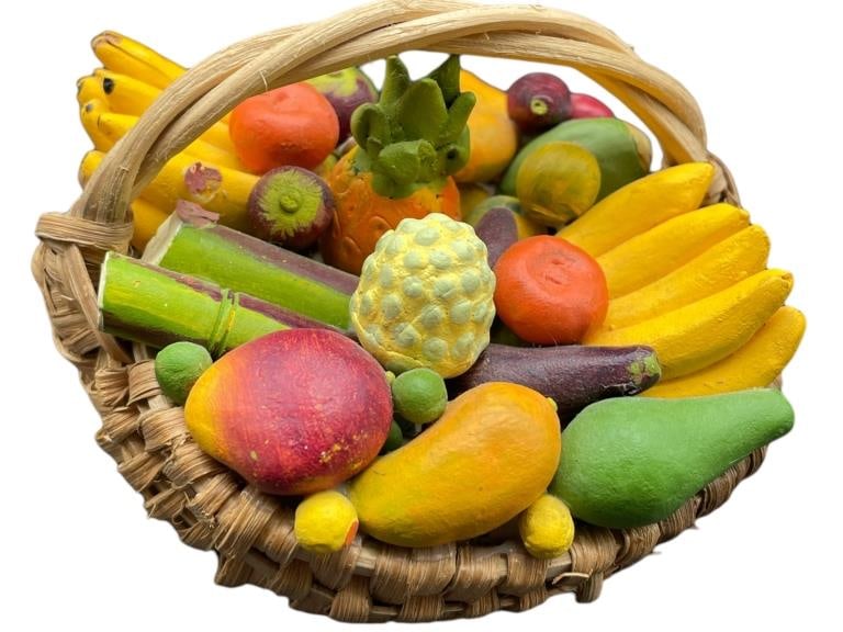 BASKET EUROPEAN STYLE CERAMIC FRUIT BASKET (1 of 6)