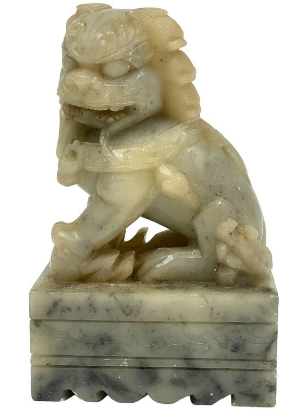 VINTAGE CHINESE CARVED SOAPSTONE FOO DOG 5" (1 of 5)