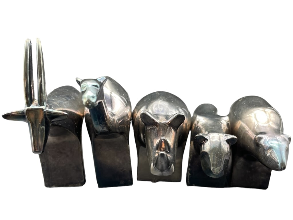 DANSK SILVER PLATED ANIMAL PAPERWIIEGHTS: DANSK SILVER PLATED ANIMAL PAPERWIIEGHTS -ITEM CONDITION VERY GOOD -MA070824
