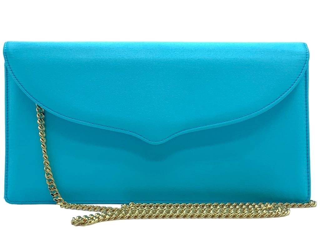 NEW LALO AQUA ITALIAN SILK CROSSBODY HANDBAG (1 of 5)