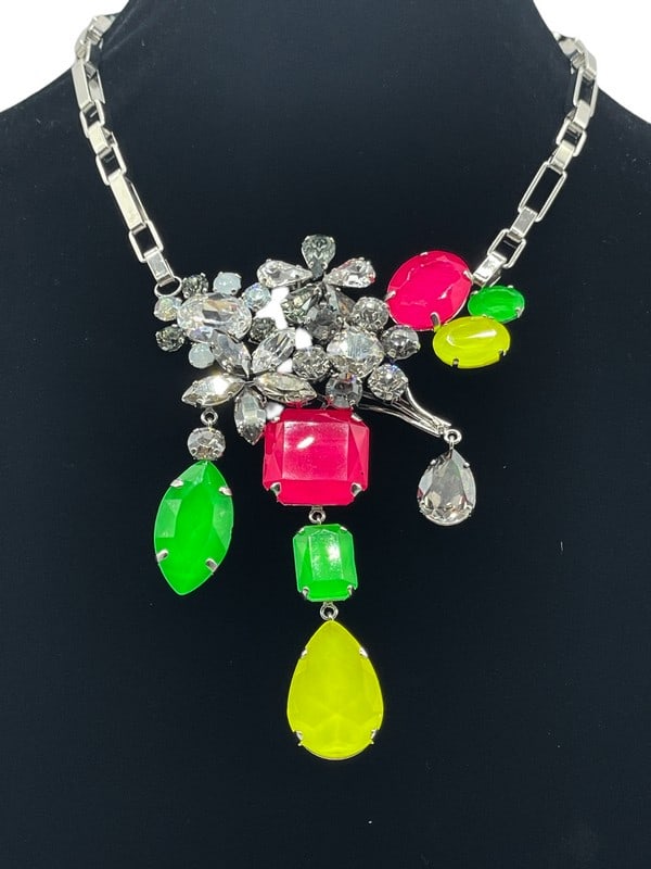 NEW! PHILIPPE FERRANDIS NEON STATEMENT NECKLACE (1 of 7)