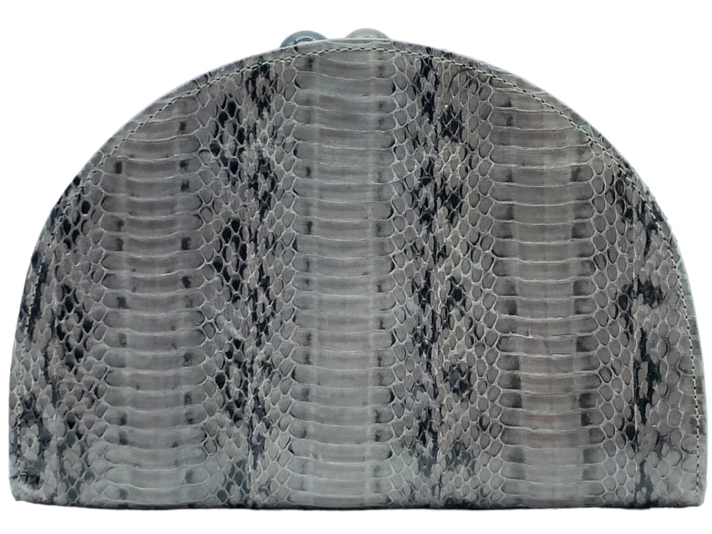 NWT CELESTE GREY PYTHON CLUTCH $1050 (1 of 6)