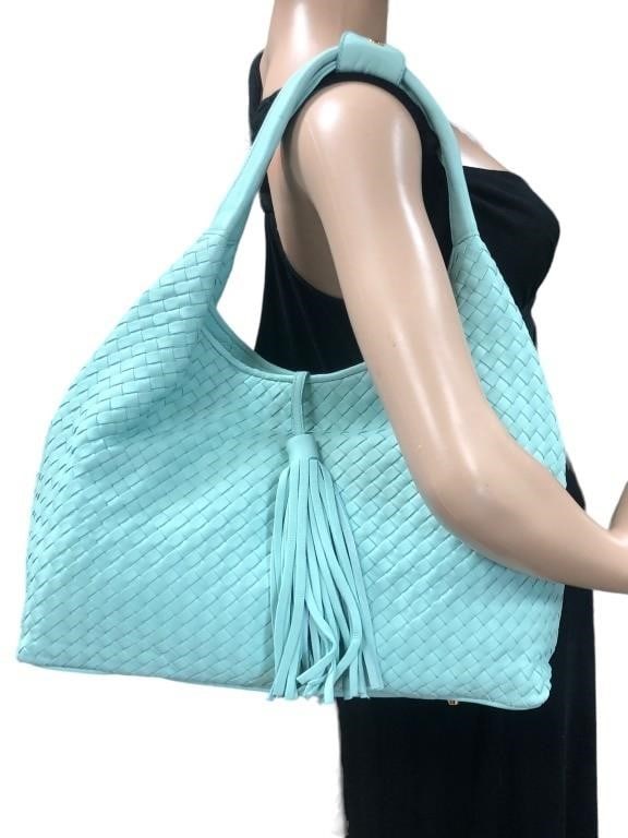 NEW LALO "TRES LINE" ITALIAN WOVEN LEATHER PURSE (1 of 6)