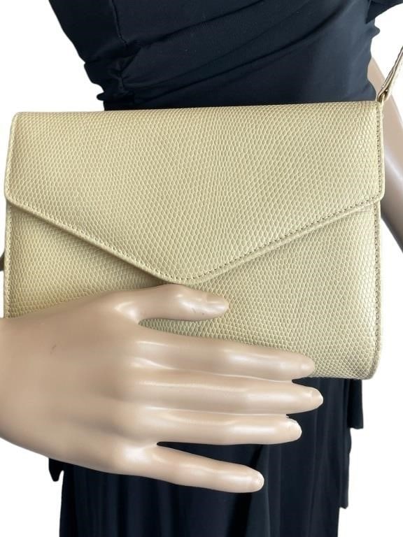 NEW LALO ITALIAN LIZARD PRINT LEATHER HANDBAG (1 of 5)