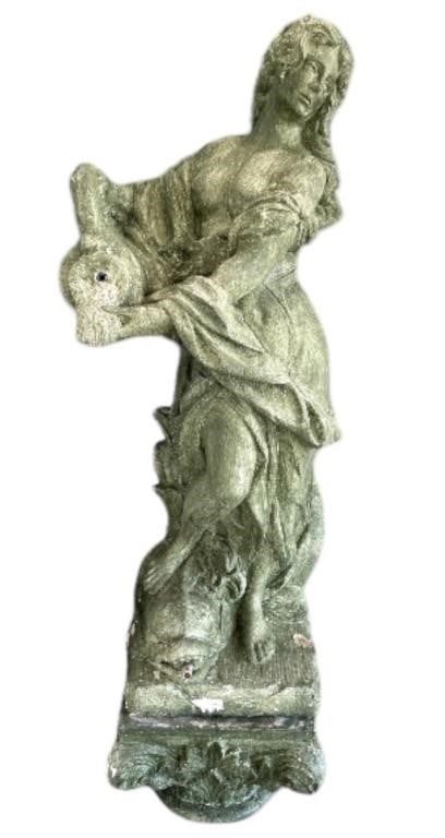 VINTAGE LARGE CONCRETE VENUS FOUNTAIN TOP 66" (1 of 4)