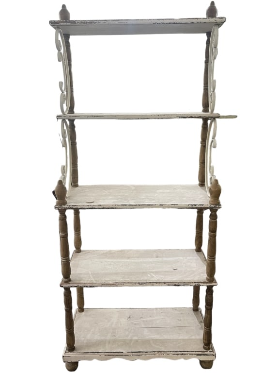 FARMHOUSE WOOD COASTAL BAKERS RACK (1 of 2)