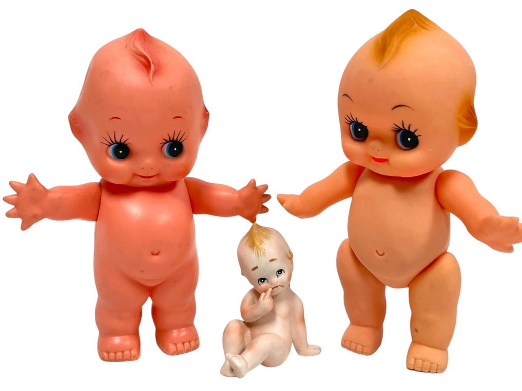 KEWPIE STYLE DOLLS AND PORCELAIN FIGURINE 7" (1 of 6)