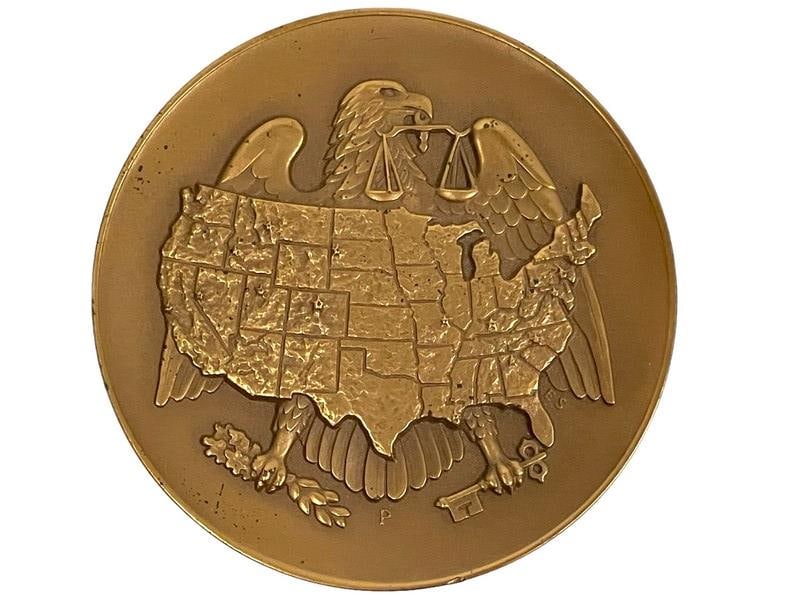 LARGE 1969  U.S. MINT DEPT OF THE TREASURY COIN 3" (1 of 5)