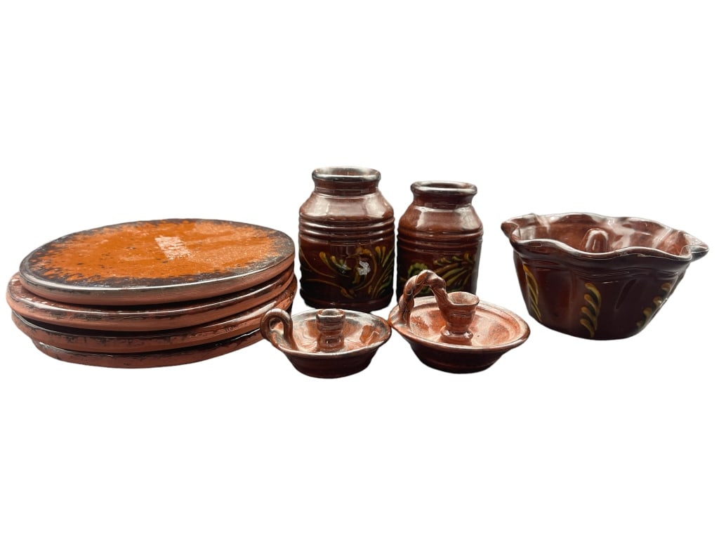 FOLIZ POTTERY REDWARE COLLECTION SET: FOLIZ POTTERY REDWARE COLLECTION SET -ITEM PRE-OWNED CONDITION VERY GOOD -MA071724