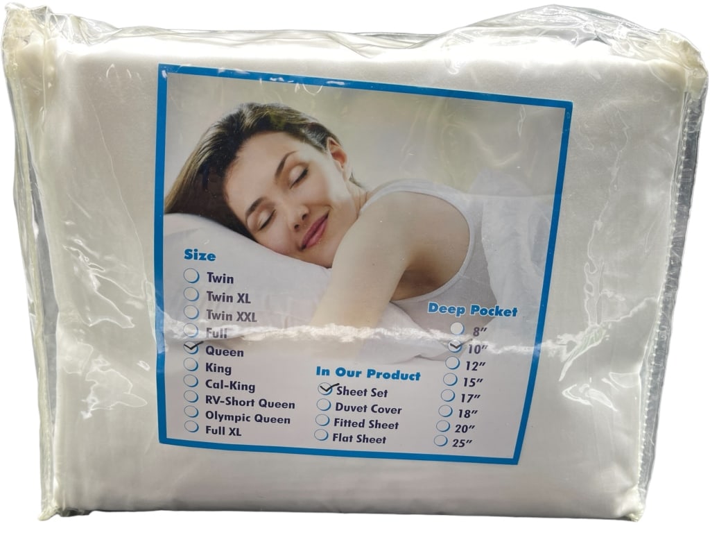 NEW QUEEN CHENILLE LINEN COLLECTION SHEET SET (1 of 3)