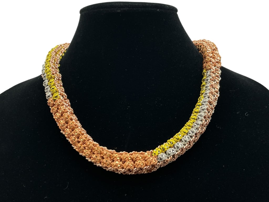 BEX ROX GOLD MAGNETIC BRAIDED CHAIN NECKLACE 21" (1 of 3)