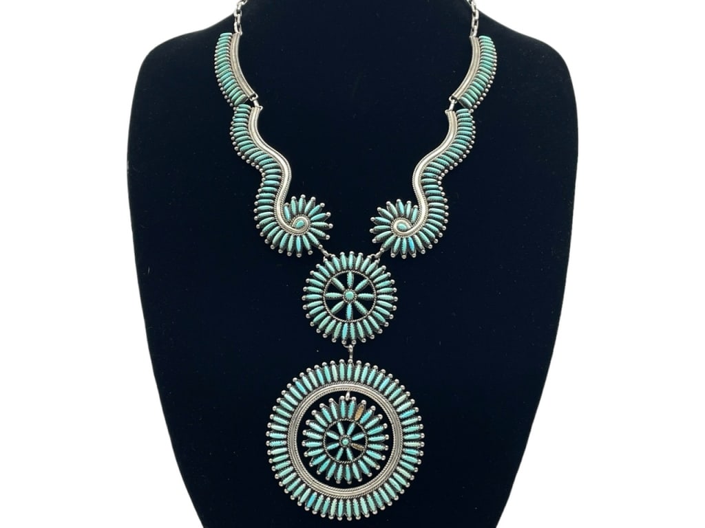 CHARLIE JOHN  STERLING & TURQUISE NECKLACE (1 of 5)