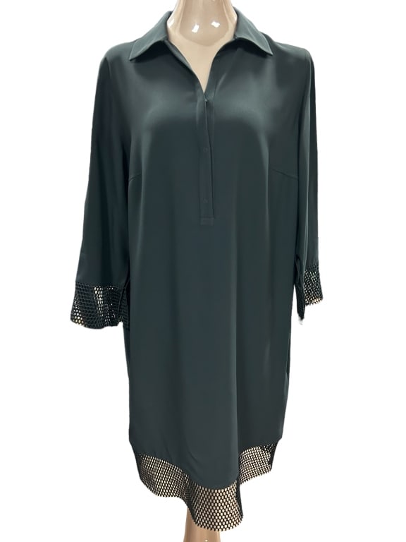 AKRIS PUNTO BLUE SHIFT DRESS SZ 14 (1 of 5)