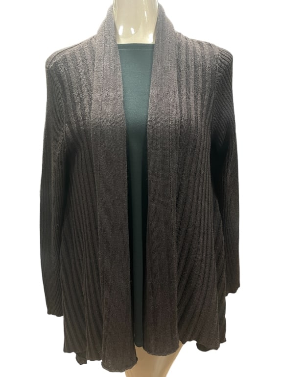 EILEEN FISHER  WOOL CARDIGAN SWEATER SZ L (1 of 5)