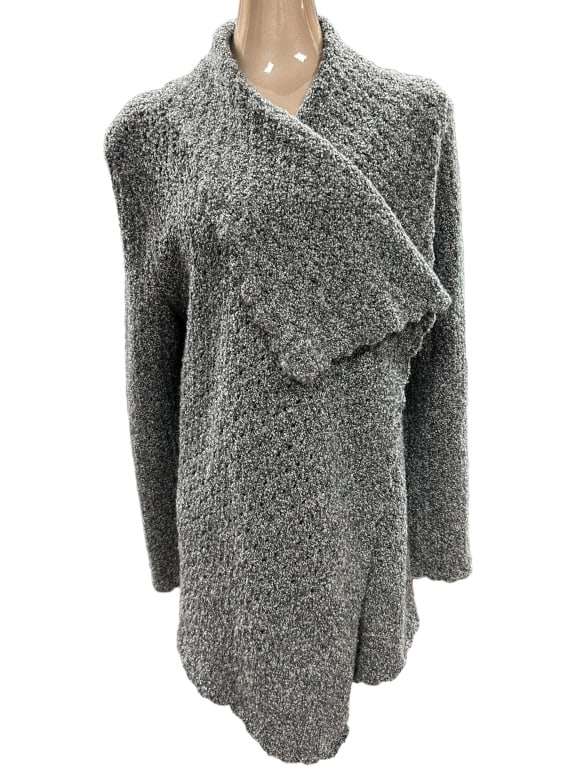 ST JOHN GREY WOOL CASHMERE BLEND SWEATER M (1 of 5)