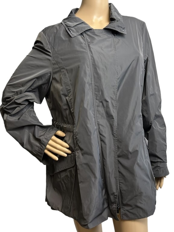ARMANI COLLEZIONI WOMENS GREY RAIN JACKET SIZE 14 (1 of 5)