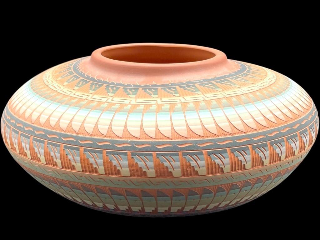 NAVAJO POTTERY VASE ANDERSON SMITH 11"D (1 of 9)
