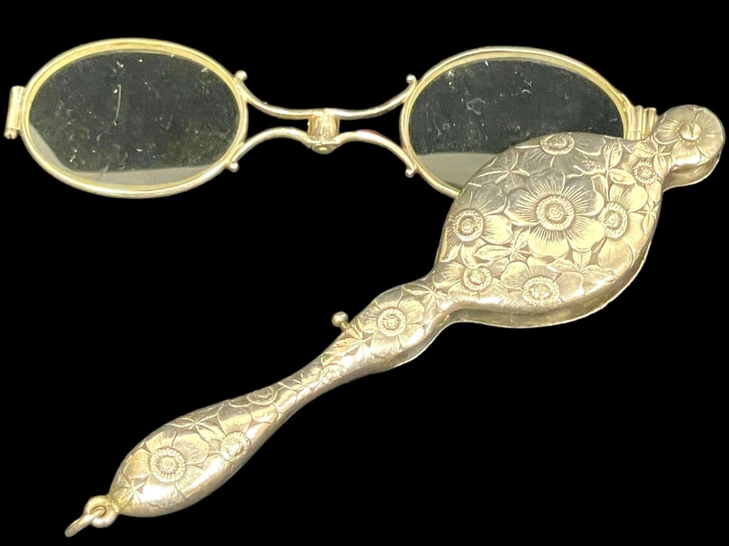 STERLING SILVER EDWARDIAN OPERA GLASSES (1 of 6)