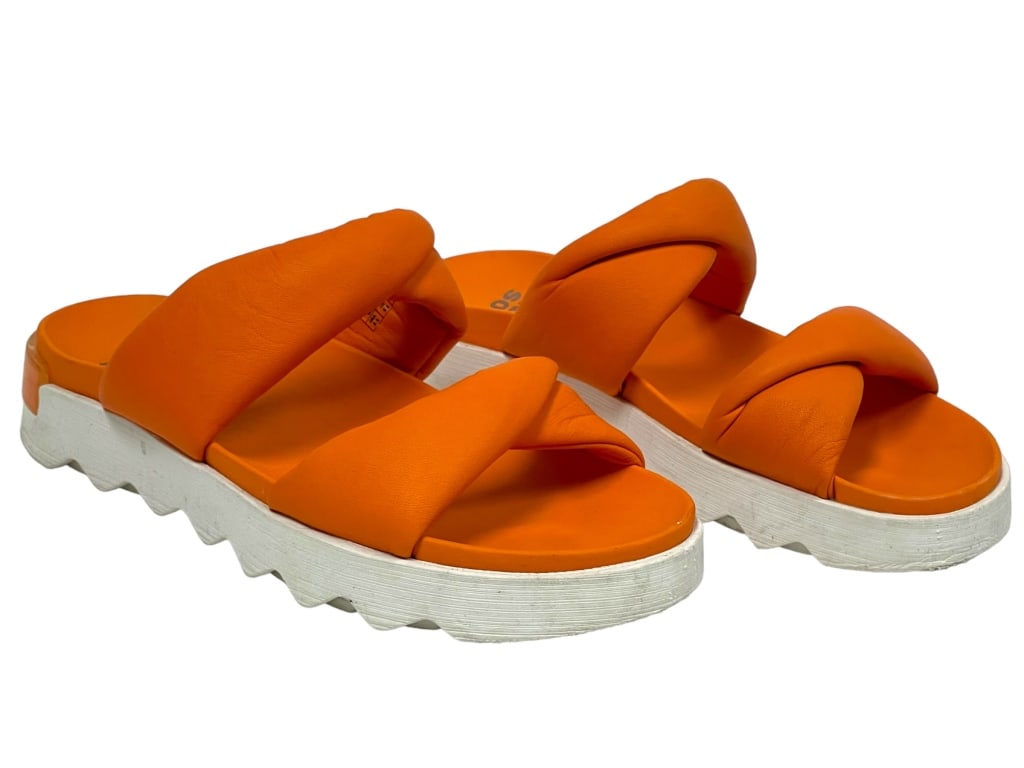 SOREL ORANGE VIBE TWIST SLIDE SANDALS 8.5 (1 of 8)
