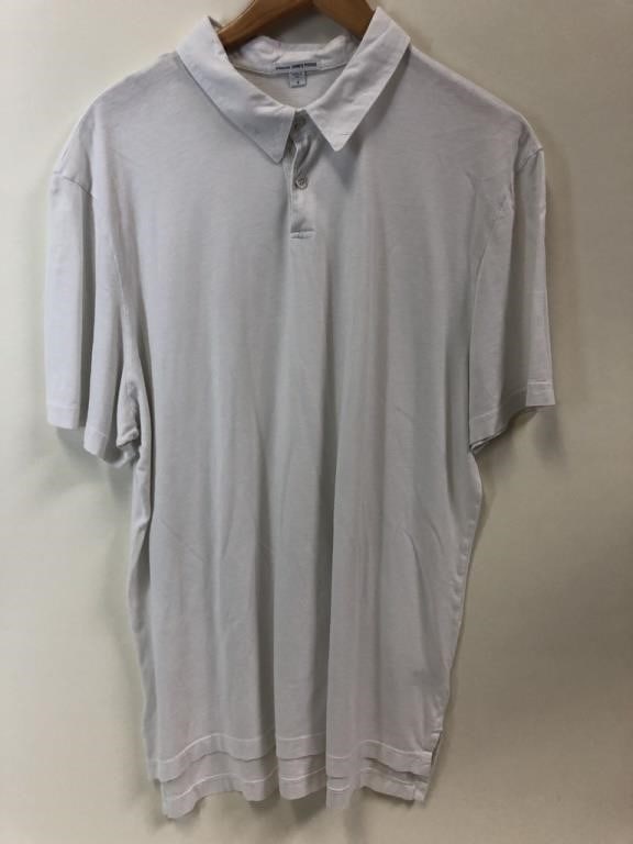 JAMES PERSE MENS WHITE POLO SHIRT SZ 4 (1 of 4)