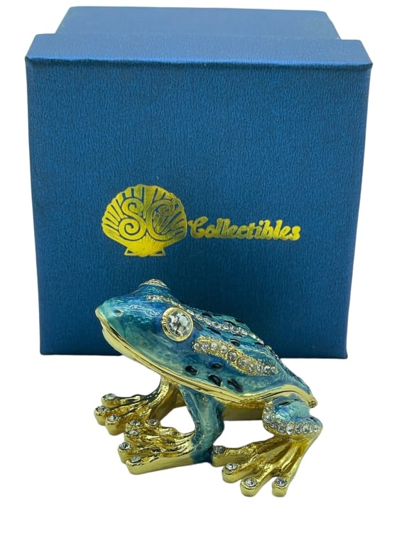 JAY STRONGWATER STYLE  FROG TRINKET BOX NWB (1 of 6)