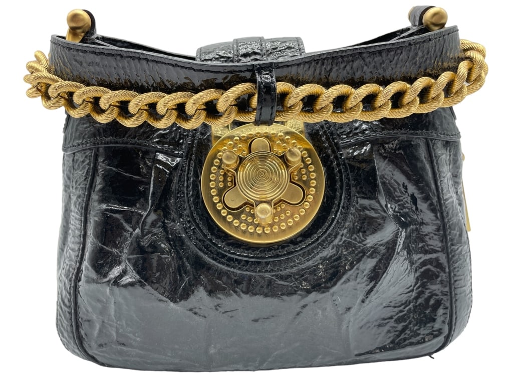STEVEN BY STEVE MADDEN BLACK TWIST LOCK BAG (1 of 5)