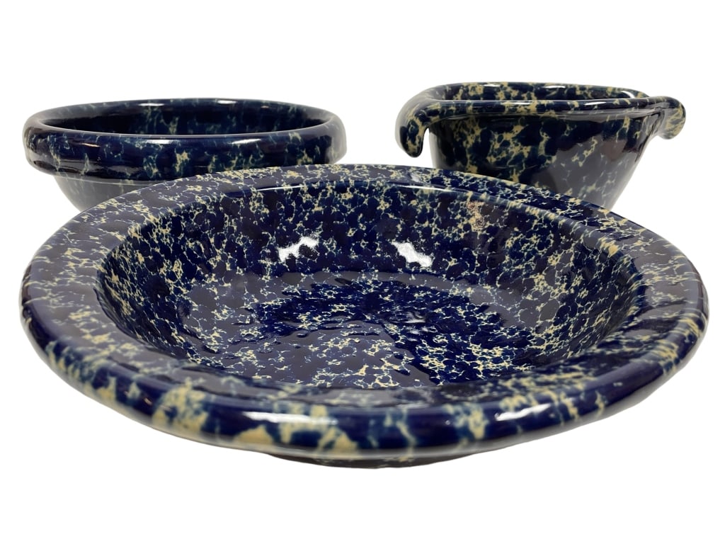 BENNINGTON POTTERY LOT OF 3 SERVING BOWLS (1 of 8)