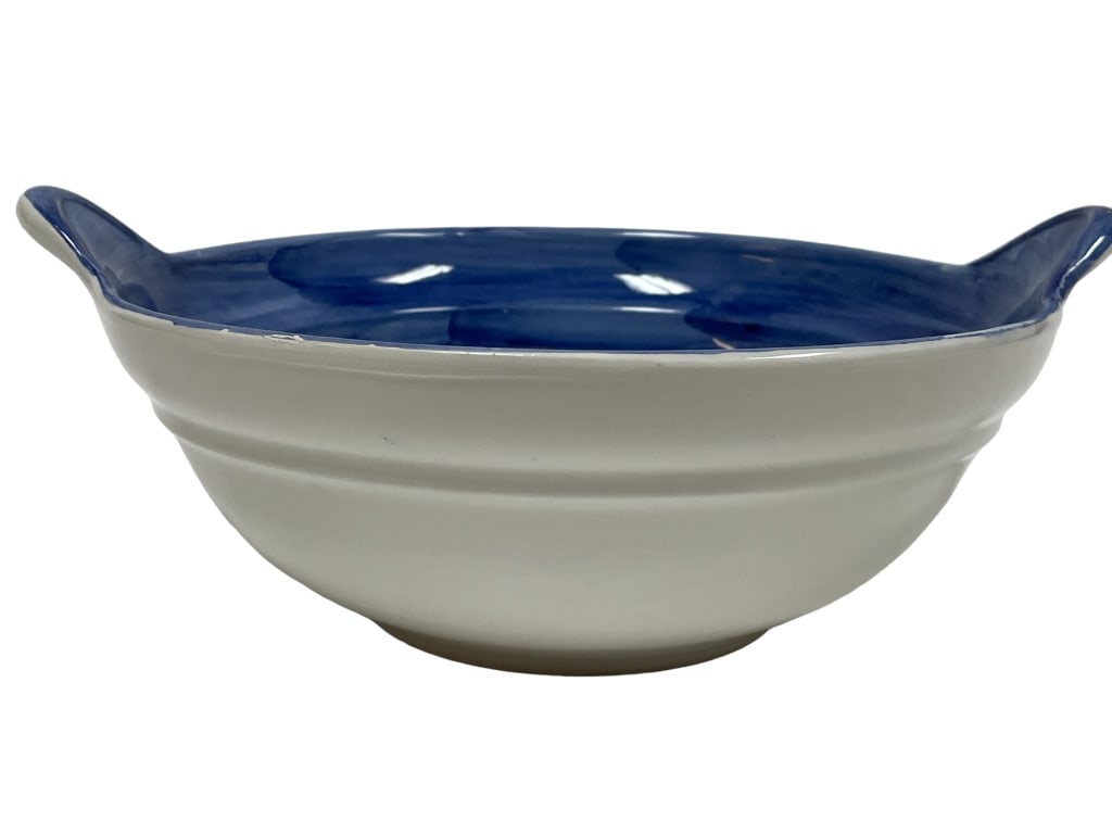 HAND PAINTED FRUIT BOWL ITALY 10.5" (1 of 4)