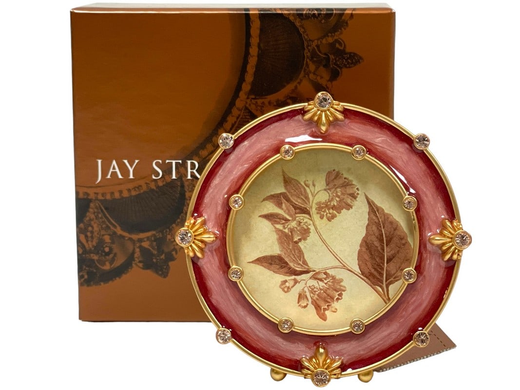 NEW JAY STRONGWATER ENAMEL & STONE EDGE FRAME 2" (1 of 8)
