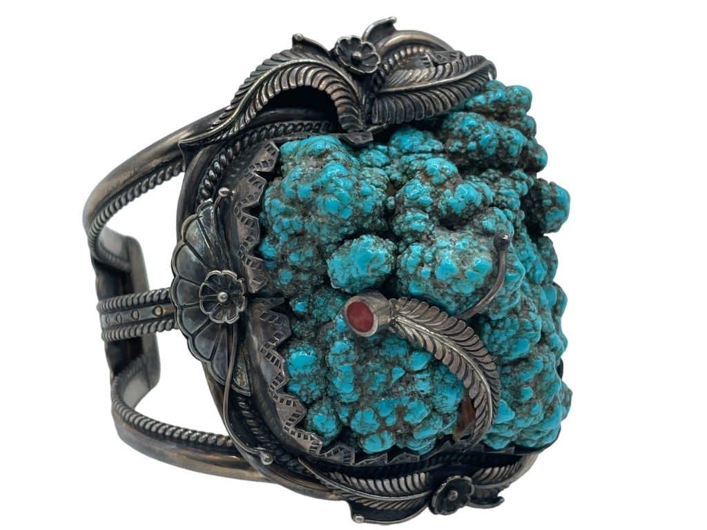 284 CT NATURAL BURNHAM SEA FOAM NUGGET BRACELET (1 of 13)