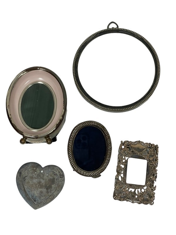 LOT OF 5 STERLING SILVER PICTURE FRAMES (1 of 4)