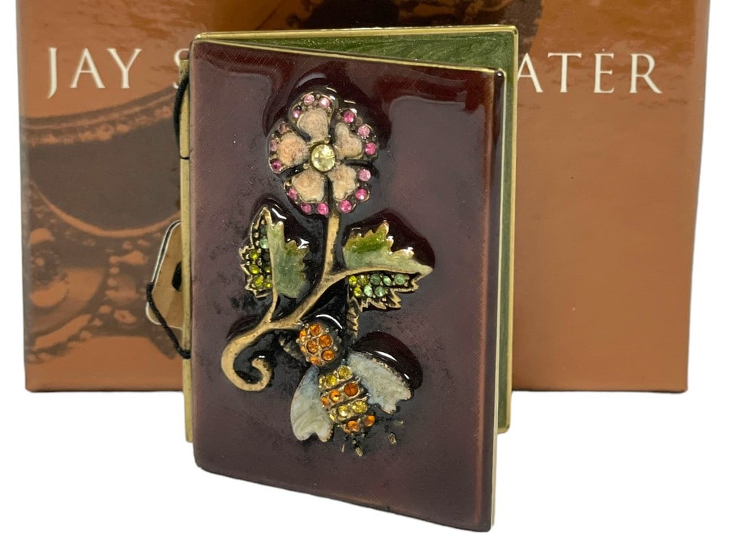 NEW JAY STRONGWATER BEE & FLOWER TRAVEL FRAME 2" (1 of 10)