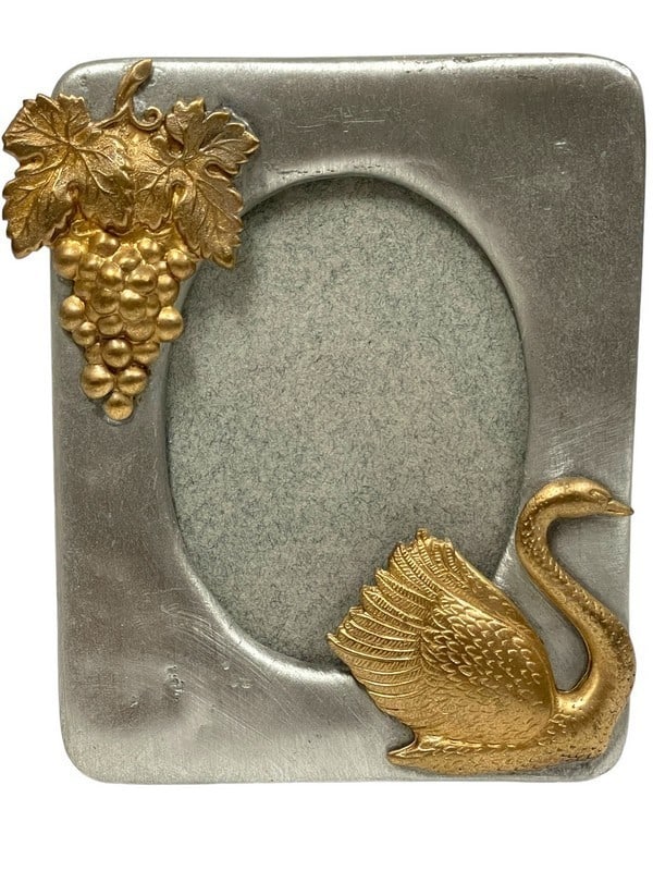 MUNAFO COASTAL SILVER PEWTER PICTURE FRAME 3" (1 of 5)