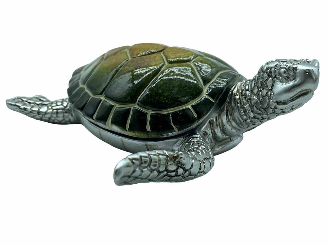 JAY STRONGWATER STYLE SEA TURTLE TRINKET BOX 6.5" (1 of 4)