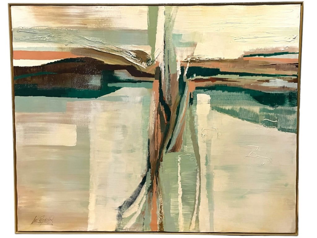 LARGE MID MOD LEE REYNOLDS OIL PAINTING 60" (1 of 5)