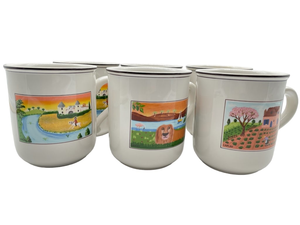 VILLEROY & BOCH DESIGN NAIF COFFEE MUGS (6) (1 of 5)