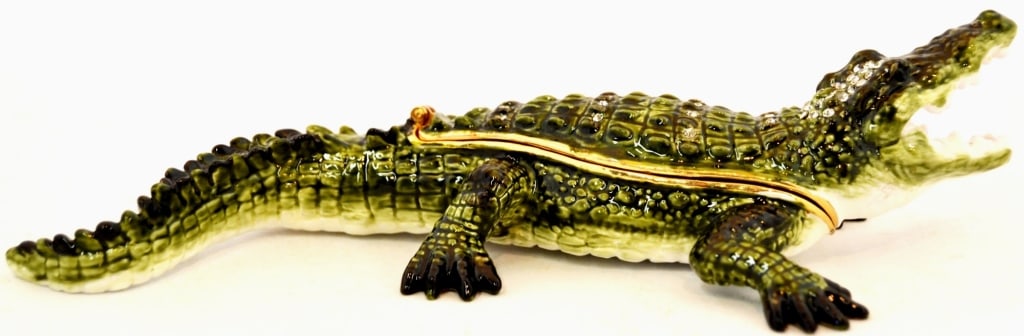 JAY STRONGWATER STYLE  ALLIGATOR TRINKET BOX (1 of 3)